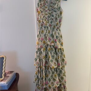 Elegant Floral Tiered Maxi Dress